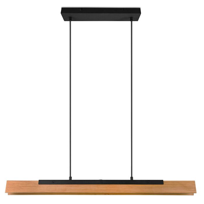 Holz Pendelleuchte Braun, Neville, 25W, 3000K LED, 3-stufig dimmbar