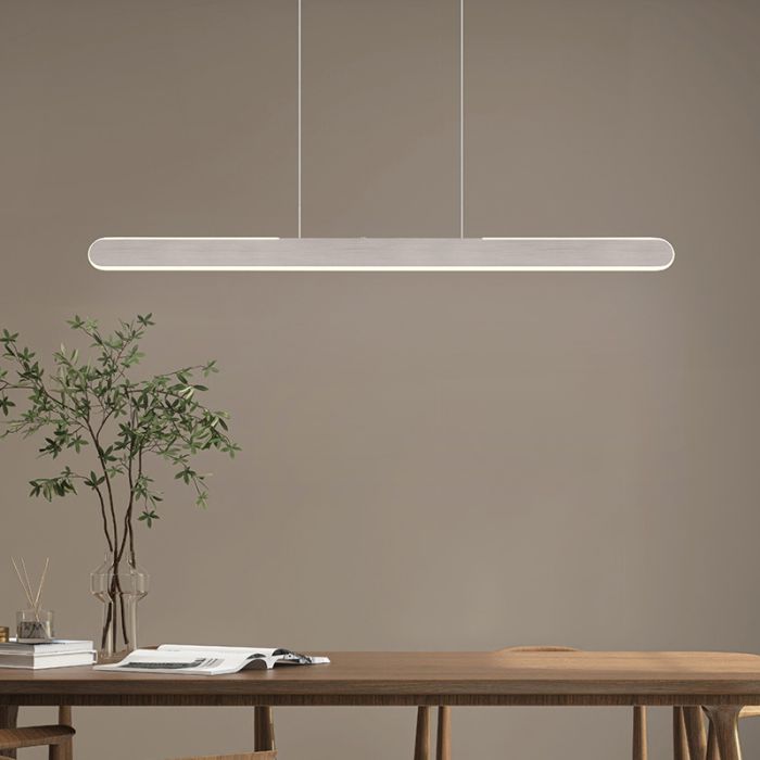 Chrom Pendelleuchte Modern, Dwayn, 28W, warm- bis kaltweiß einstellbare LED