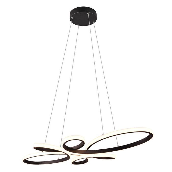 Schwarze Pendelleuchte Esszimmer Design, Vikash, 32W, 3000K LED, 3-stufig dimmbar