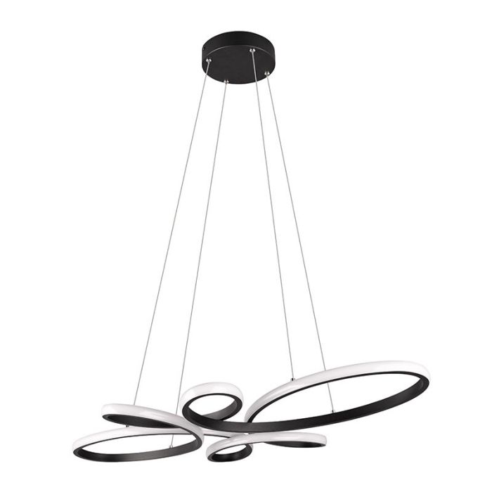 Schwarze Pendelleuchte Esszimmer Design, Vikash, 32W, 3000K LED, 3-stufig dimmbar