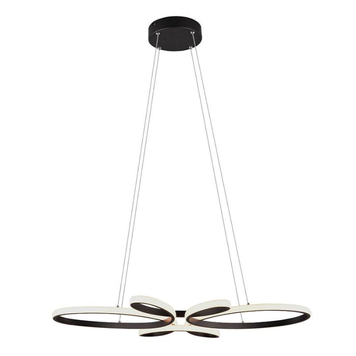 Schwarze Pendelleuchte Esszimmer Design, Vikash, 32W, 3000K LED, 3-stufig dimmbar