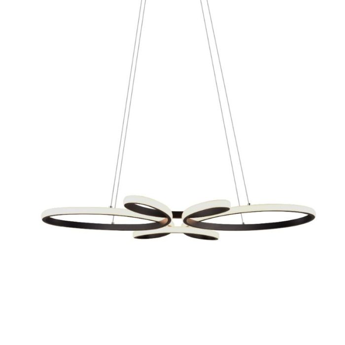 Schwarze Pendelleuchte Esszimmer Design, Vikash, 32W, 3000K LED, 3-stufig dimmbar