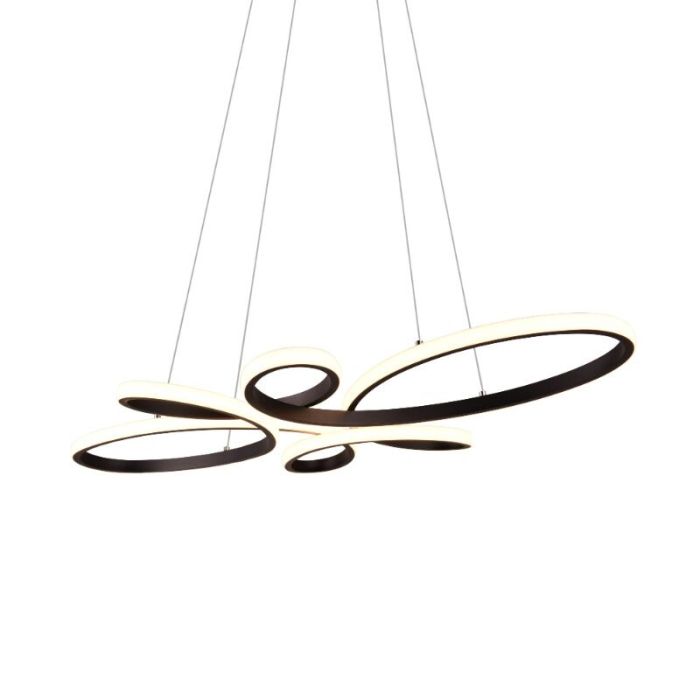 Schwarze Pendelleuchte Esszimmer Design, Vikash, 32W, 3000K LED, 3-stufig dimmbar