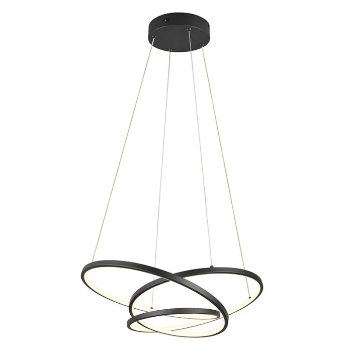 Schwarze Pendelleuchte Design, Teodore, 34W, White Switch LED, 3-stufig dimmbar