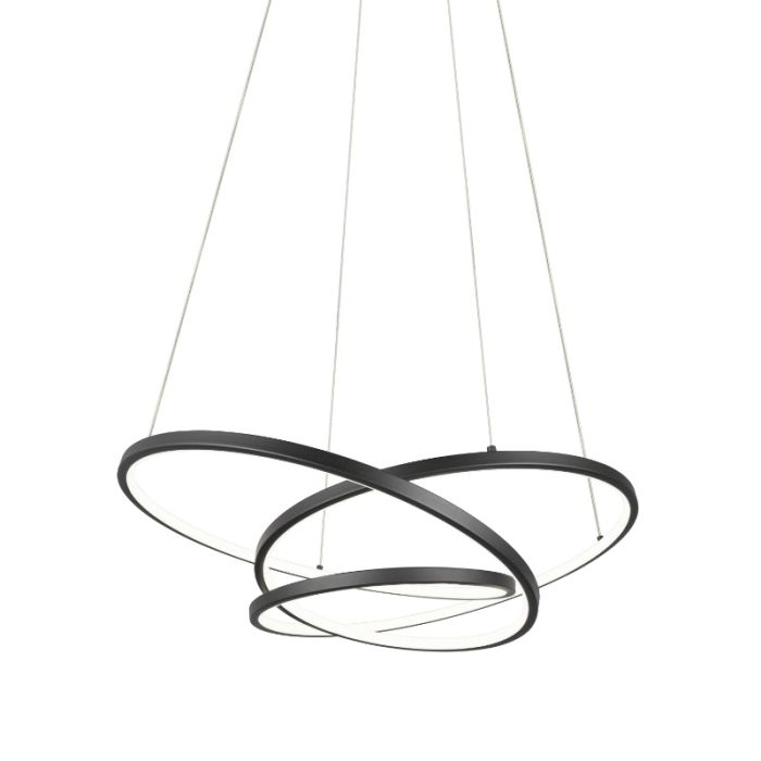 Schwarze Pendelleuchte Design, Teodore, 34W, White Switch LED, 3-stufig dimmbar