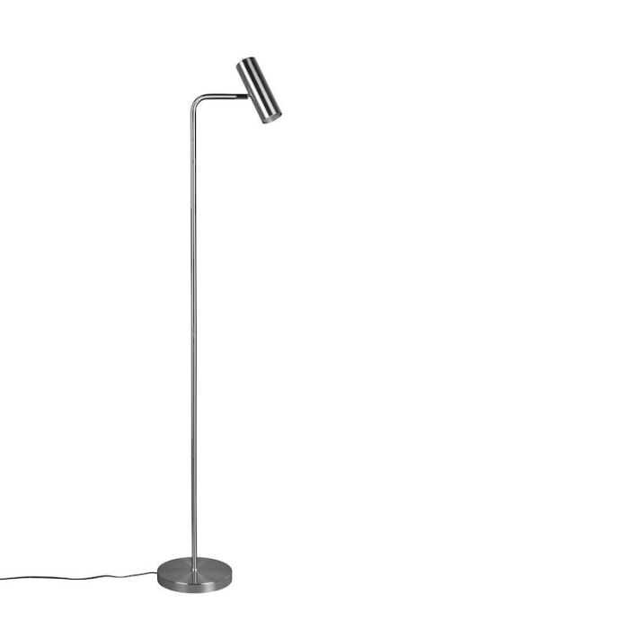Nickel Stehlampe Modern, Kaso, mit Schalter