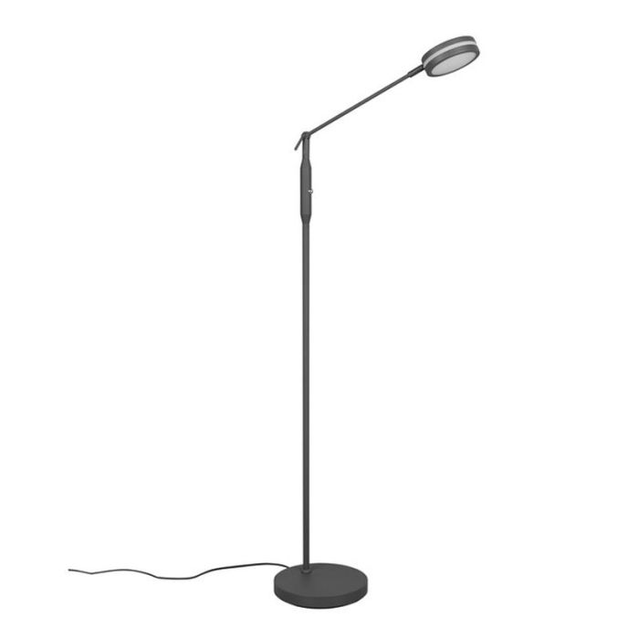 Anthrazit Leselampe Stehlampe Modern, Marjon, 6W, warm- bis kaltweiß einstellbare LED, mit Touch-Dimmer