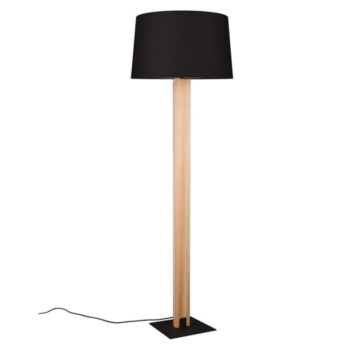 Schwarze Stehlampe Modern, Radia, 3000K LED, mit Touch-Dimmer