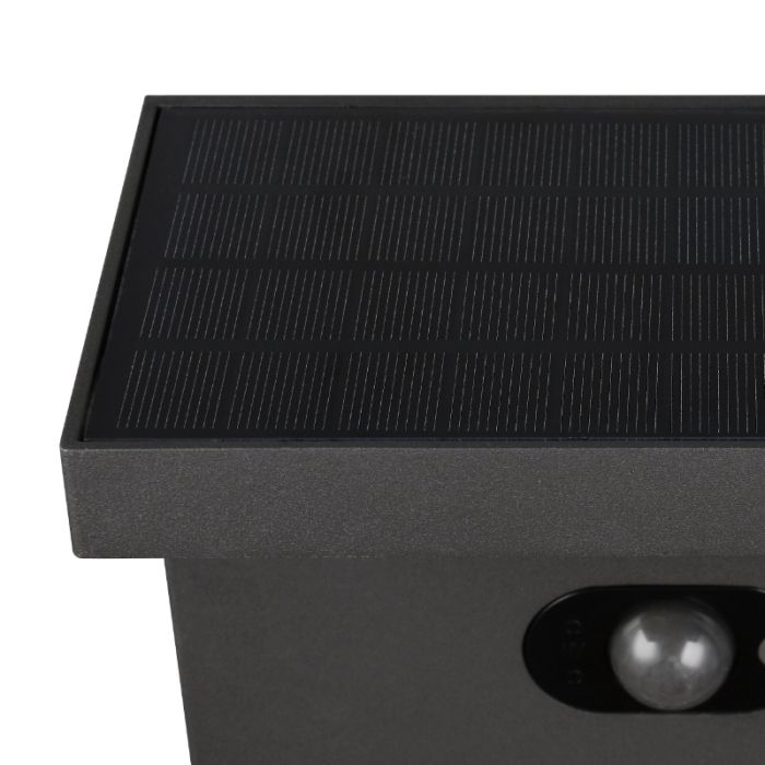 Anthrazit Solar Wegeleuchte Modern, Nesrin, 5W, White Switch LED, IP65