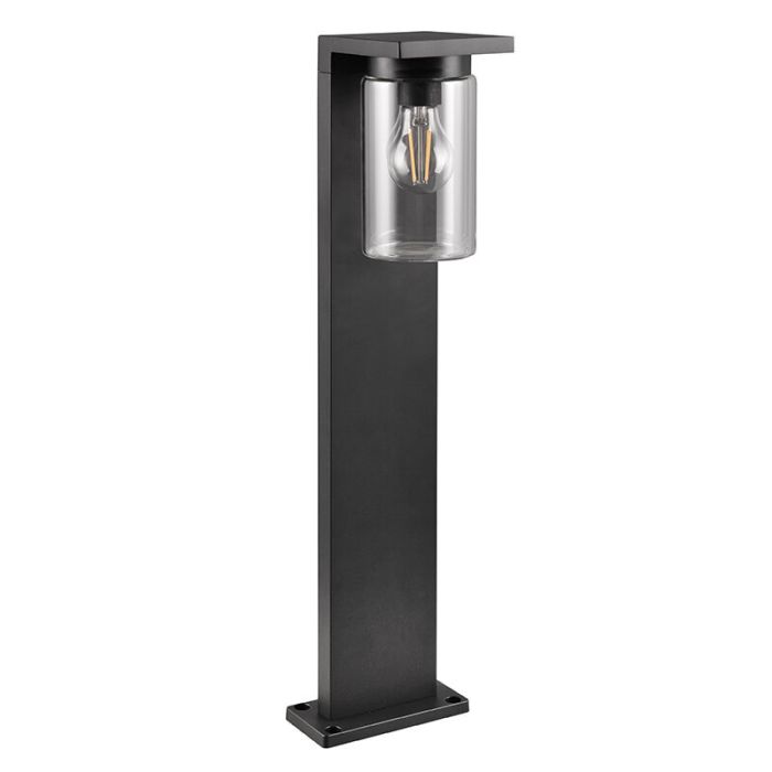 Schwarze Wegeleuchte mit Dämmerungsmelder Modern, Yves, IP44