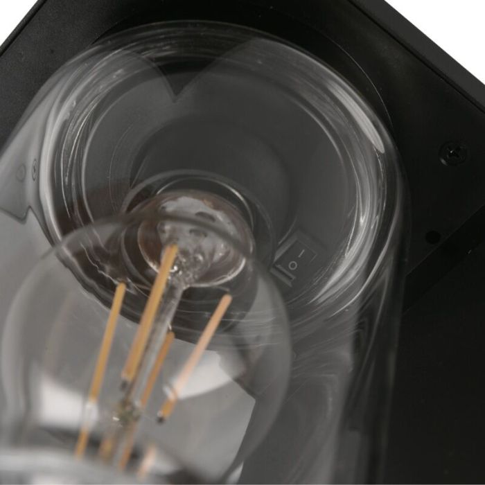 Schwarze Wegeleuchte mit Dämmerungsmelder Modern, Yves, IP44