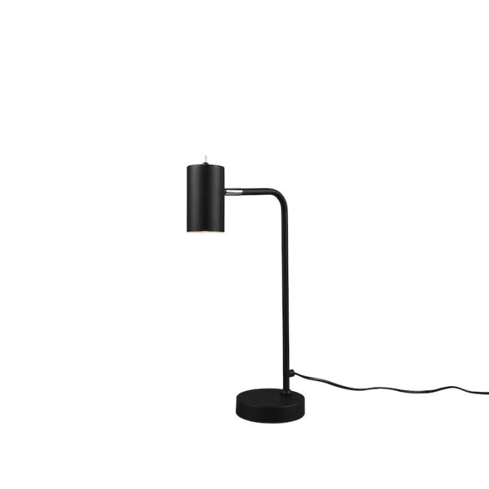 Schwarze Tischleuchte Modern, Kaso, mit Schalter