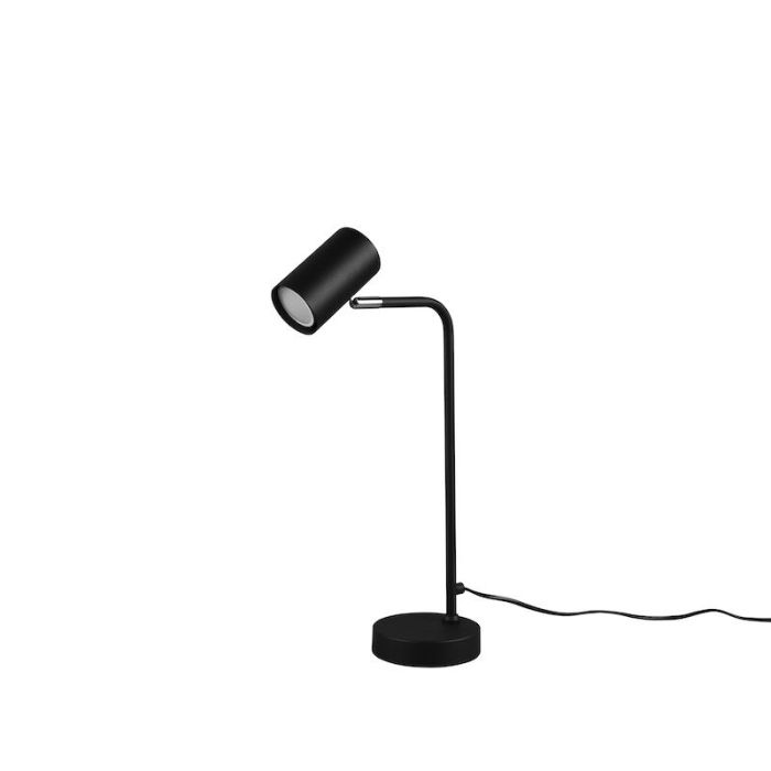 Schwarze Tischleuchte Modern, Kaso, mit Schalter
