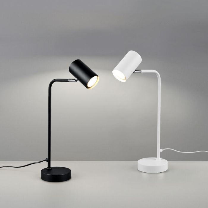 Schwarze Tischleuchte Modern, Kaso, mit Schalter