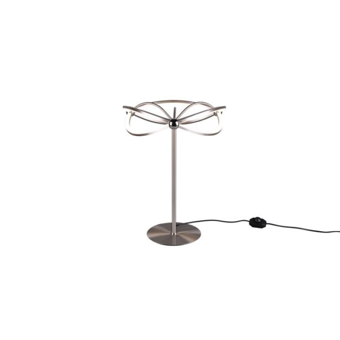 Nickel Tischleuchte Modern, Remy, 20W, 3000K LED, mit Schalter