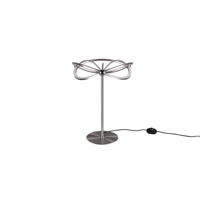 Nickel Tischleuchte Modern, Remy, 20W, 3000K LED, mit Schalter
