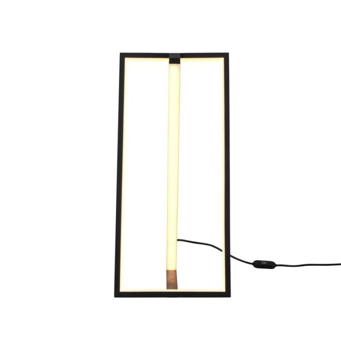Schwarze Tischleuchte Modern, Chadi, 9W, warm- bis kaltweiß einstellbare LED, mit Touch-Dimmer