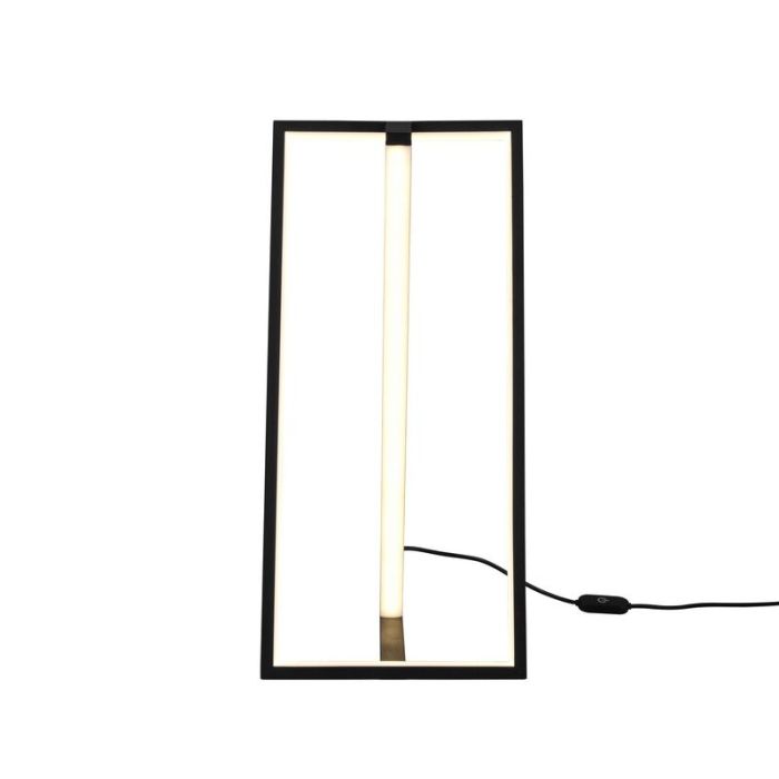 Schwarze Tischleuchte Modern, Chadi, 9W, warm- bis kaltweiß einstellbare LED, mit Touch-Dimmer