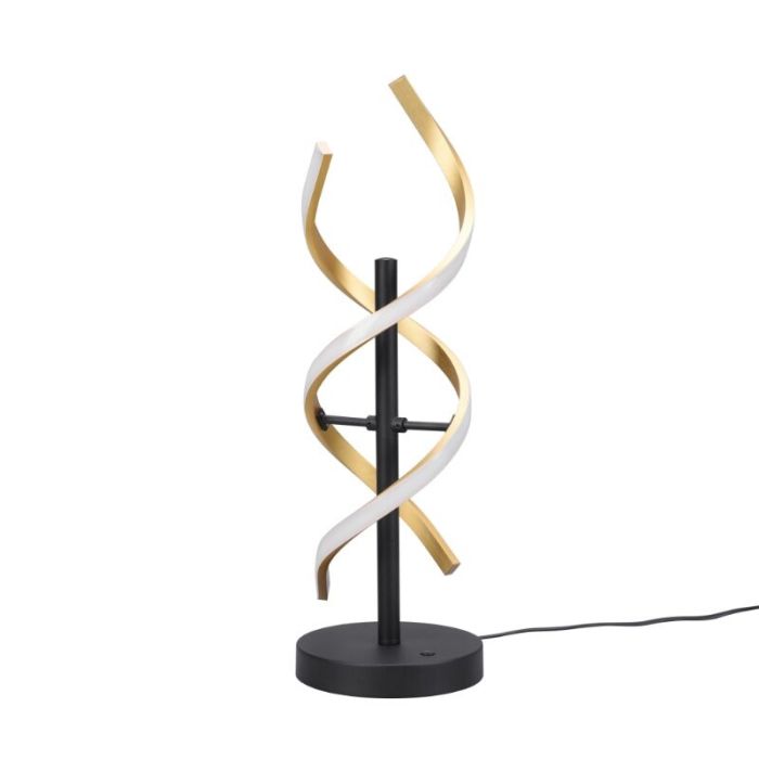 Messing Tischleuchte Design, Sylvian, 20W, warm- bis kaltweiß einstellbare LED, mit Touch-Dimmer