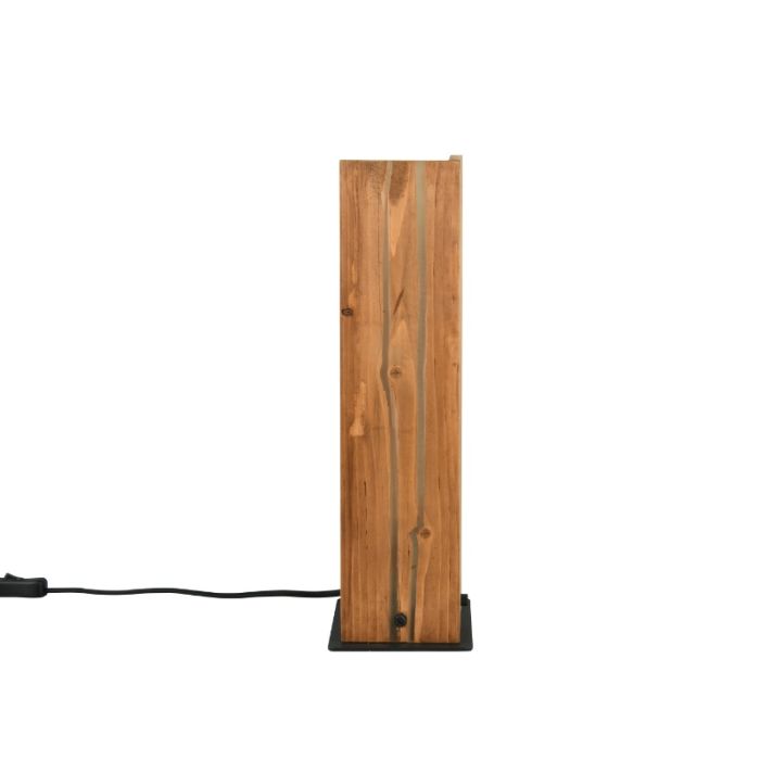 Holz Tischleuchte Landhaus, Karijn, mit Schalter