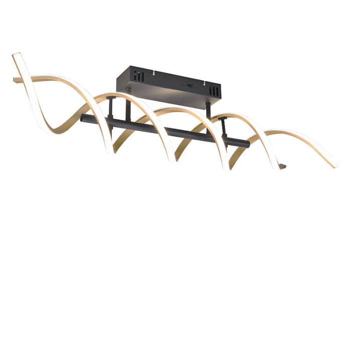 Messing Deckenleuchte Design, Sylvian, 41W, warm- bis kaltweiß einstellbare LED, 3-stufig dimmbar