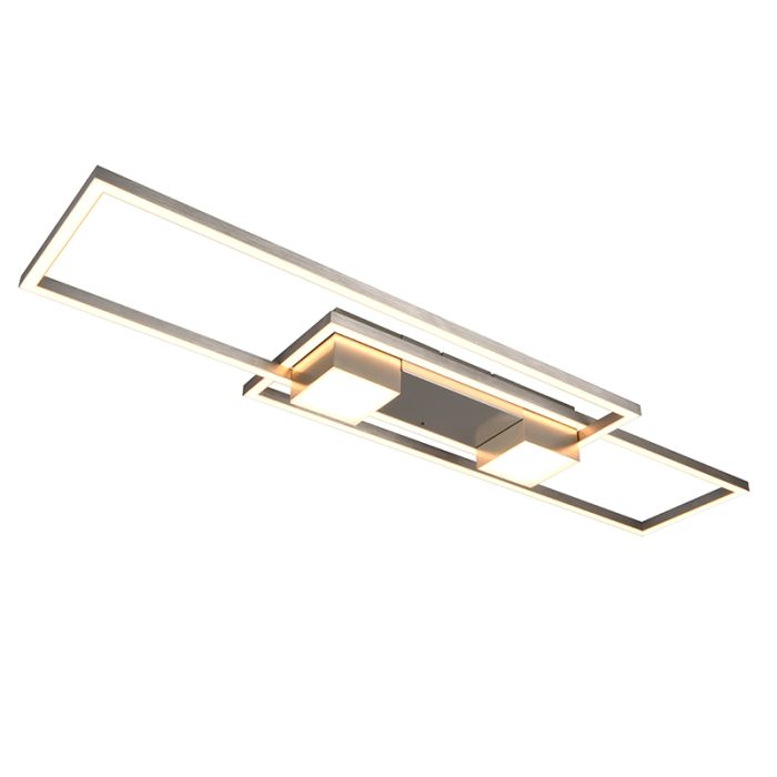 Nickel Deckenlampe Design, Sohaib, 37W, warm- bis kaltweiß einstellbare LED, 3-stufig dimmbar
