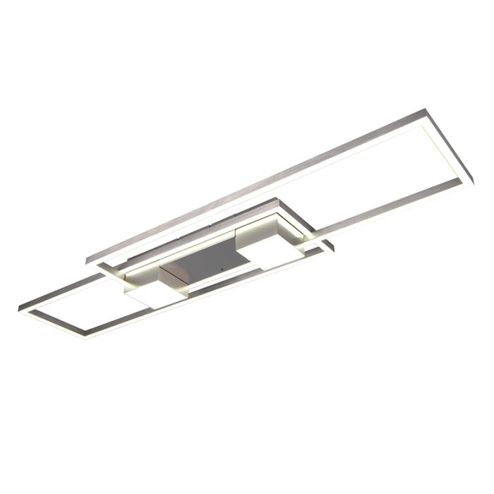 Nickel Deckenlampe Design, Sohaib, 37W, warm- bis kaltweiß einstellbare LED, 3-stufig dimmbar