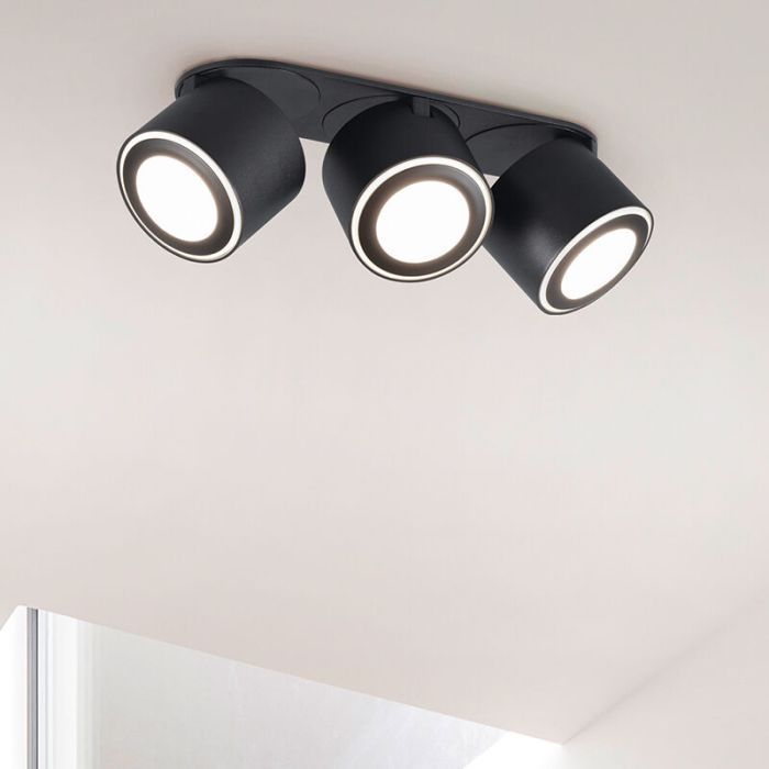 Schwarze Deckenlampe Modern, Jorno, 3,5W, 3000K LED
