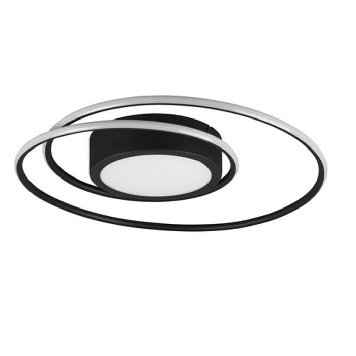 Schwarze Deckenlampe Modern, Elysa, 56W, warm- bis kaltweiß einstellbare LED, mit Fernbedienung
