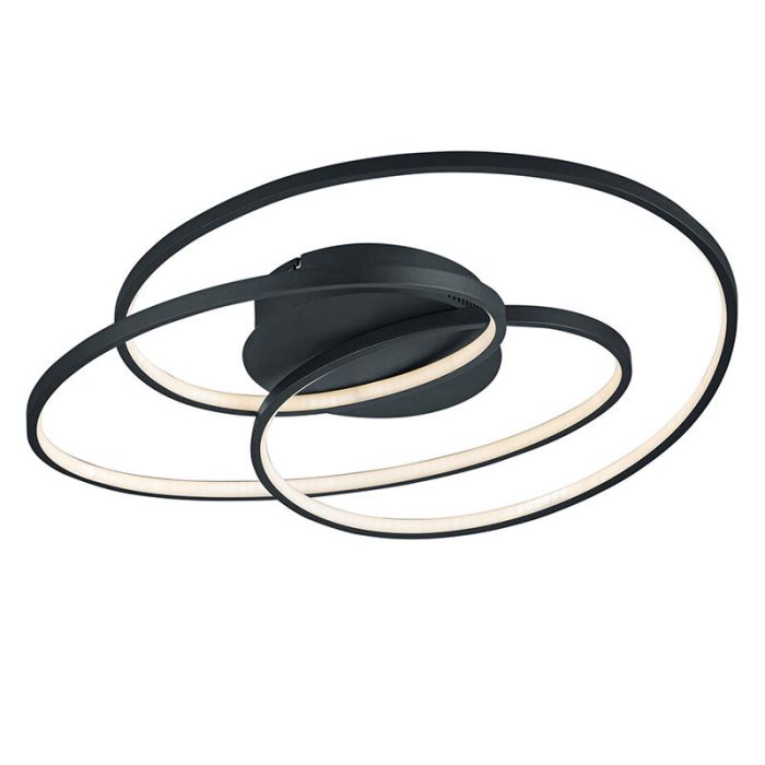 Schwarze Deckenlampe Modern, Sabra, 38W, 3000K LED