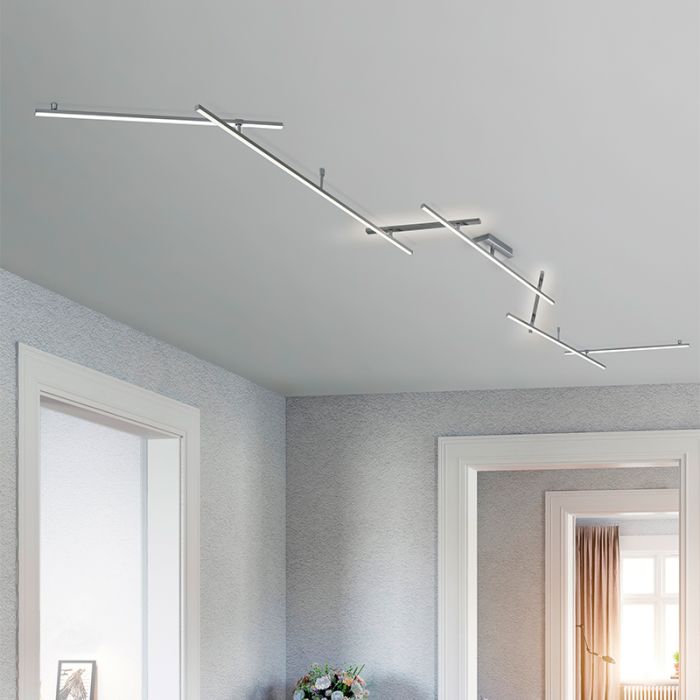 Nickel Deckenlampe Modern, Kandla, 20W, 3000K LED