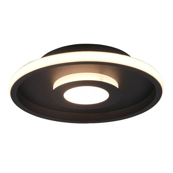 Schwarze Badezimmer Deckenleuchte Modern, Kayla, 28W, 3000K LED, IP44