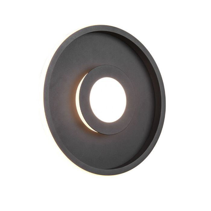 Schwarze Badezimmer Deckenleuchte Modern, Kayla, 28W, 3000K LED, IP44