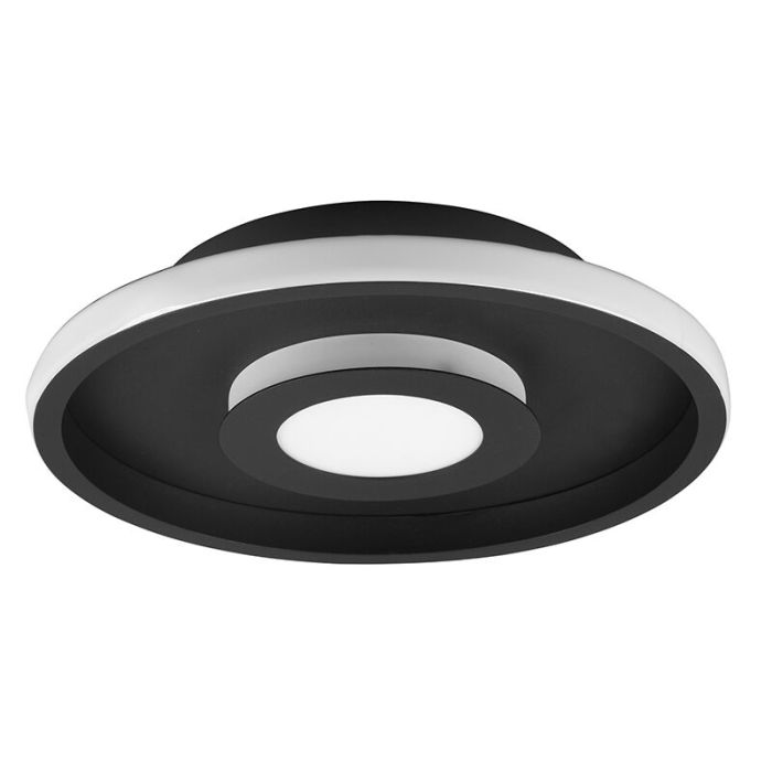 Schwarze Badezimmer Deckenleuchte Modern, Kayla, 28W, 3000K LED, IP44
