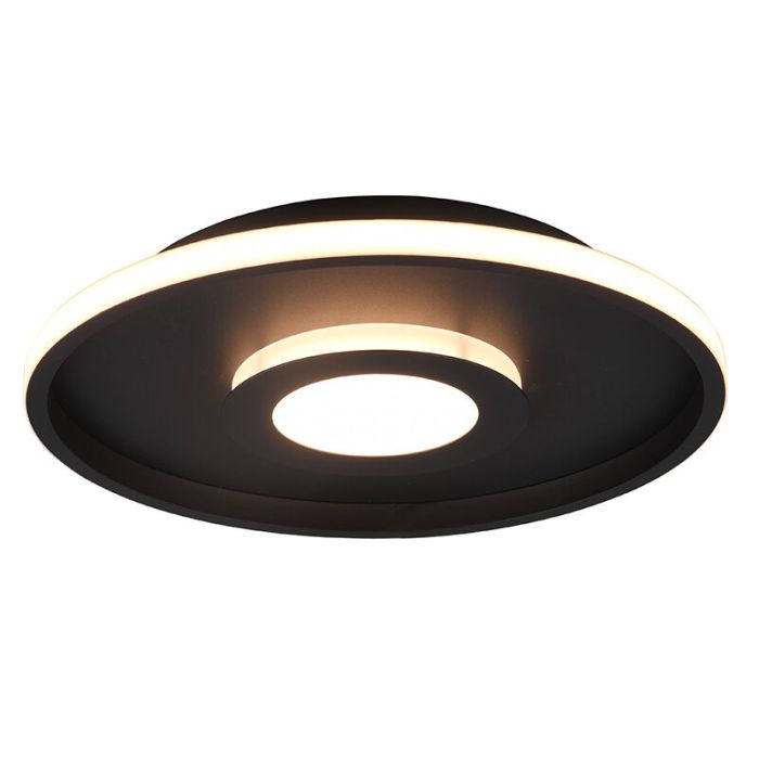 Schwarze Badezimmer Deckenleuchte Modern, Kayla, 35W, 3000K LED, IP44
