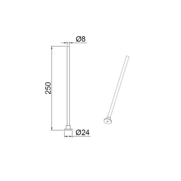 Aufhängung 2-Phasen-Schienenbeleuchtung, 25 cm, grau