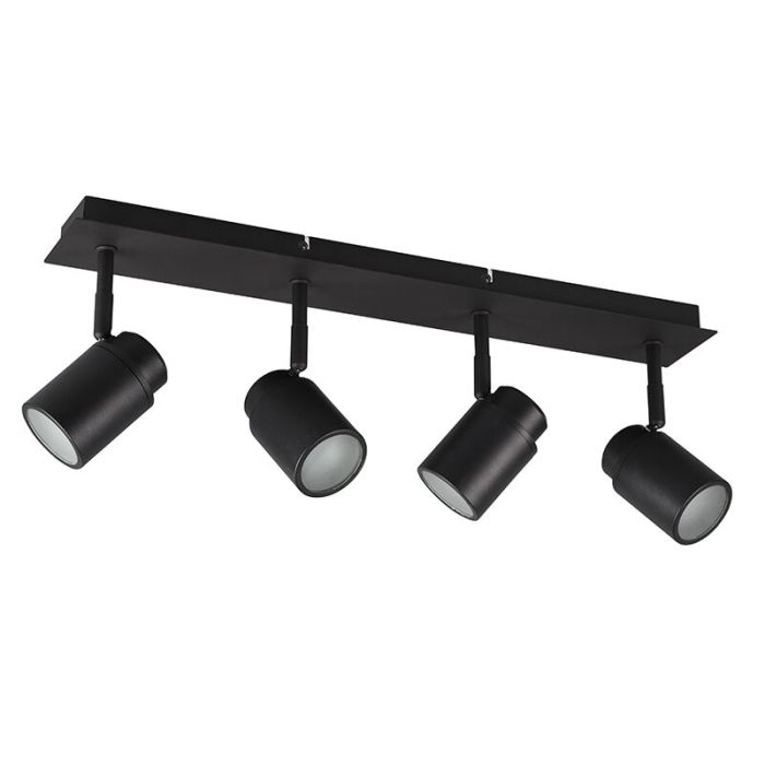 Schwarze Deckenstrahler Badezimmer Modern, Nelis, IP44