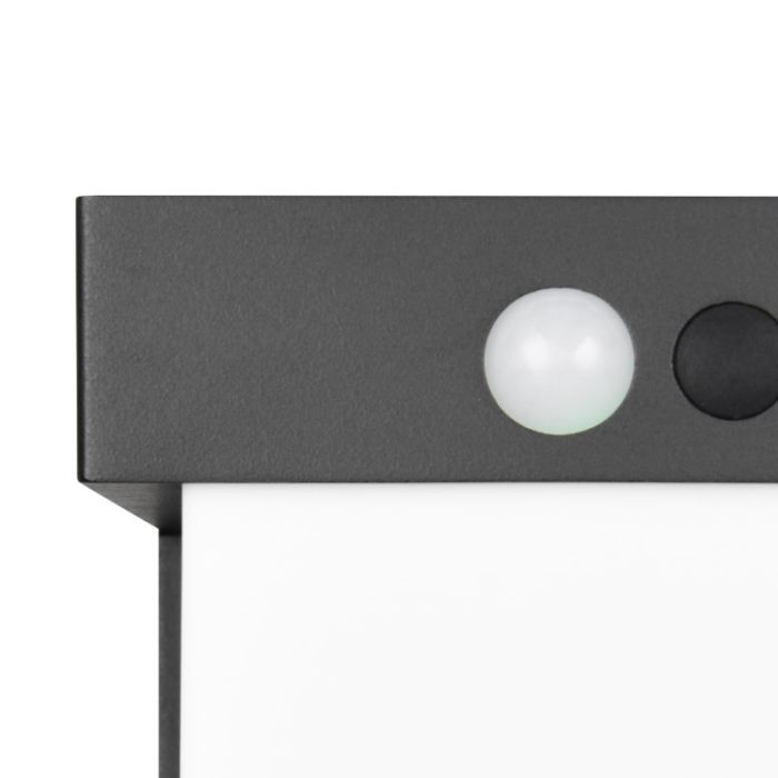 Schwarze Solar Außen Wandleuchte Modern, Kadija, 5,5W, 4000K LED, IP44