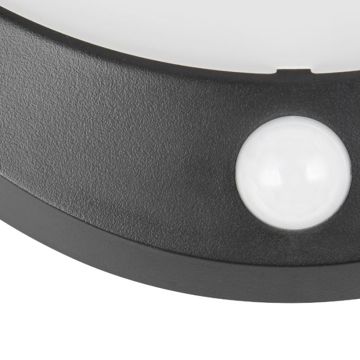 Schwarze Solar Außen Wandleuchte Modern, Mutlu, 8W, 4000K LED, IP44