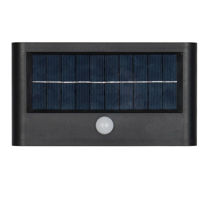 Schwarze Solar Außen Wandleuchte Modern, Nefise, 8W, 4000K LED, IP44