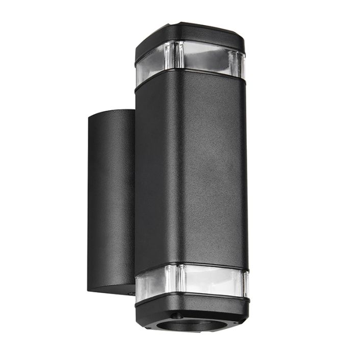 Schwarze Up down Wandleuchte Modern, Poonam, IP44