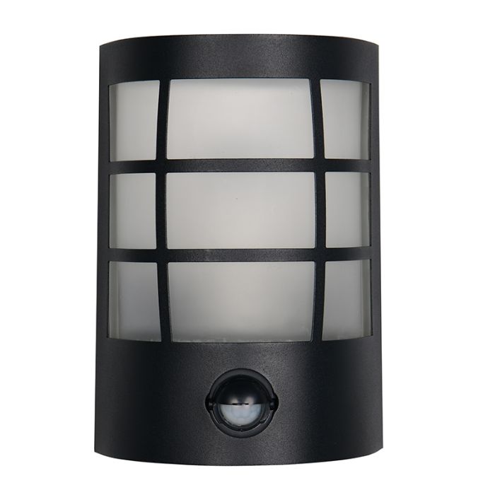 Schwarze Außen Wandleuchte mit Bewegungsmelder Modern, Ratna