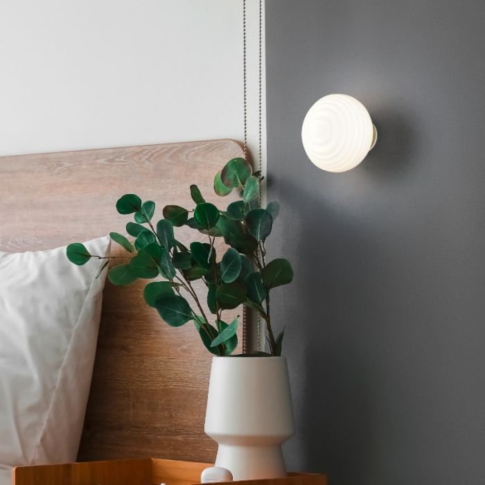 Messing aufladbare Wandleuchte Modern, Walid, 1,5W, 3000K LED, 3-stufig dimmbar