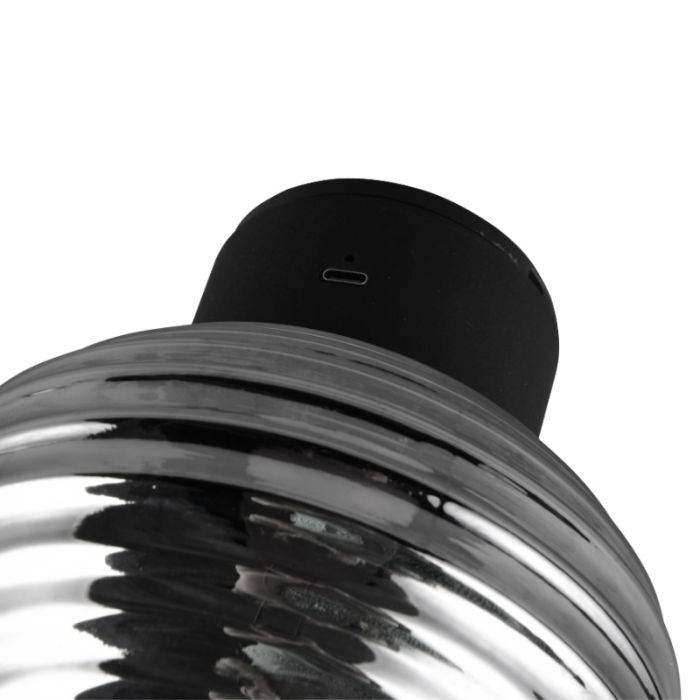 Graue aufladbare Wandleuchte Modern, Walid, 1,5W, 3000K LED, 3-stufig dimmbar