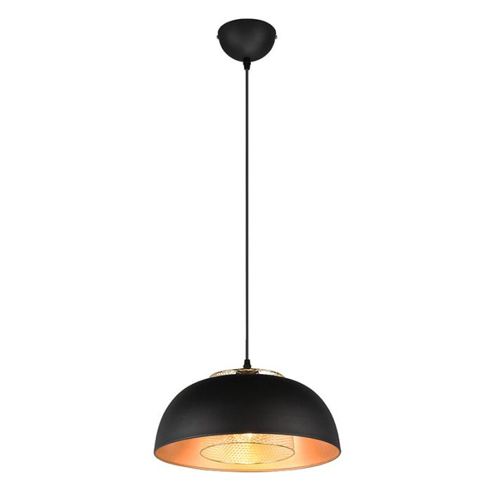 Schwarze Pendelleuchte Industrial, Sylvano
