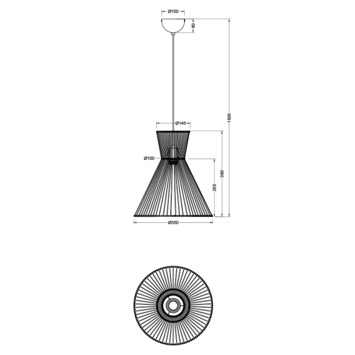 Papier Pendelleuchte Braun, Ramazan