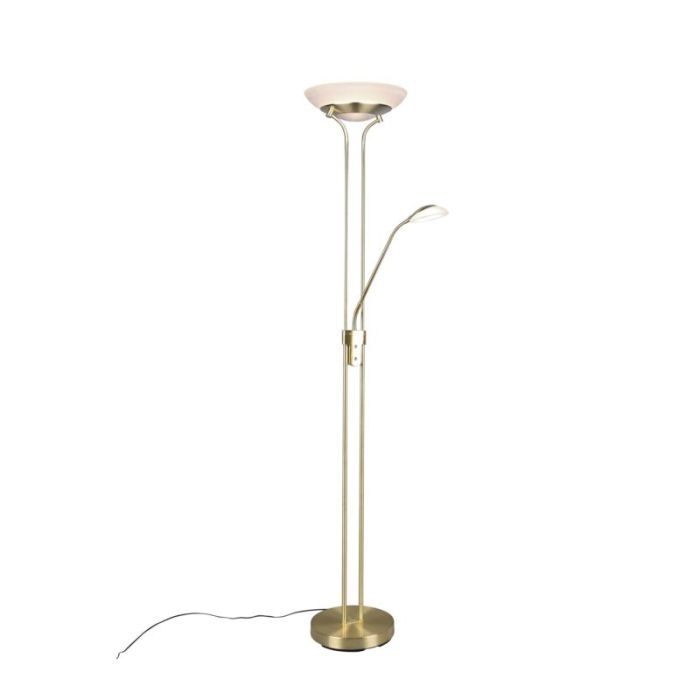 Messing Leselampe Stehlampe Modern, Fredrika, 27W, 3000K LED, mit Touch-Dimmer