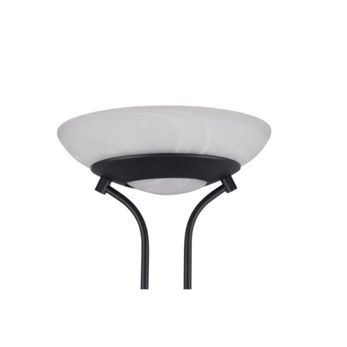 Schwarze Leselampe Stehlampe Modern, Fredrika, 27W, 3000K LED, mit Touch-Dimmer