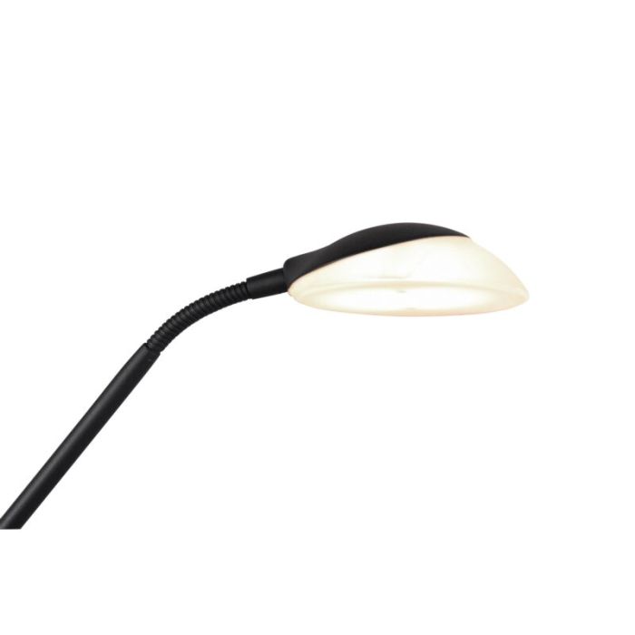 Schwarze Leselampe Stehlampe Modern, Fredrika, 27W, 3000K LED, mit Touch-Dimmer