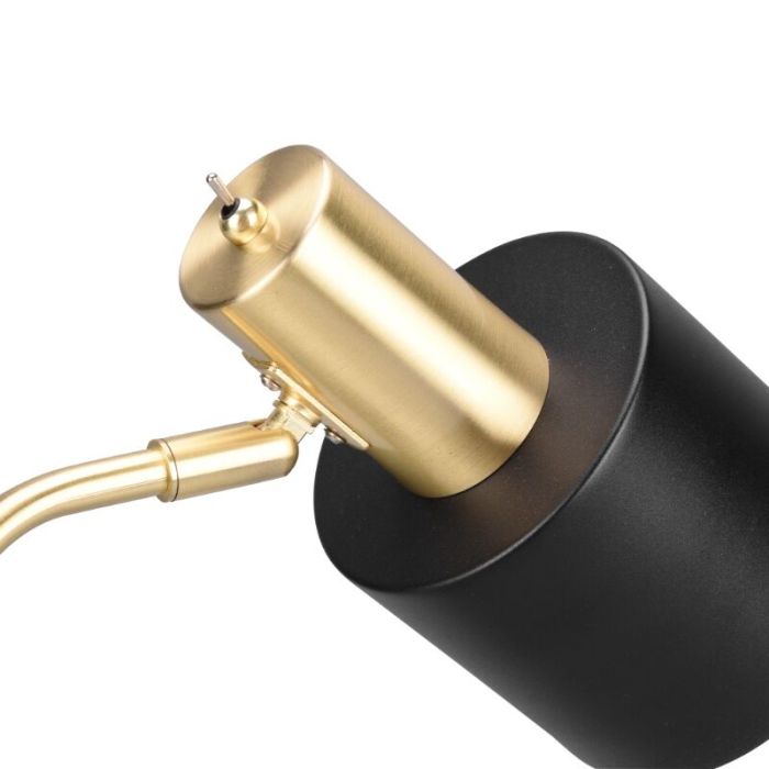 Schwarze Stehlampe Metall, Zoja, mit Schalter